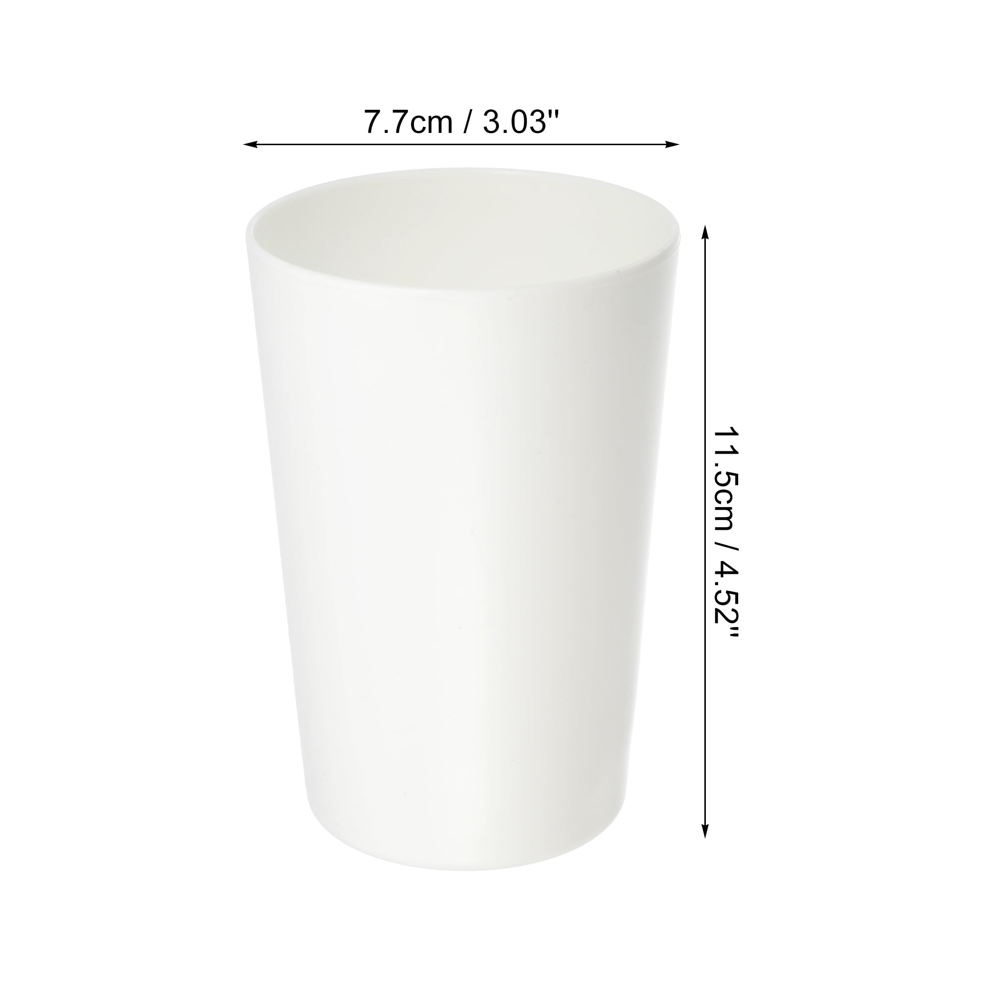 2pcs Bathroom Toothbrush Tumblers PP Cup for Bathroom Kitchen Color White 4.52''x3.03''