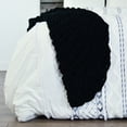 thumbnail image 4 of Donna Sharp Chenille Knitted Black Throw, 4 of 10