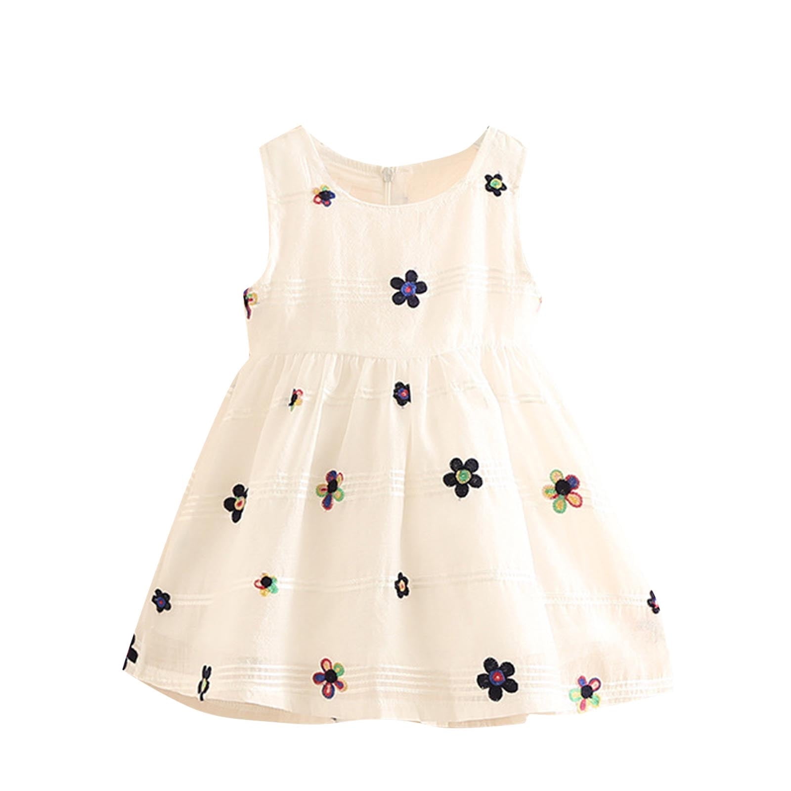 COM1950s Casual Summer Dress, Short White Dress, Children's Summer New  Girls' Dress Children's Round Neck Sleeveless Flower Embroidered White  Princess Dress, Short Summer Dress, White Dress Short - Walmart.ca