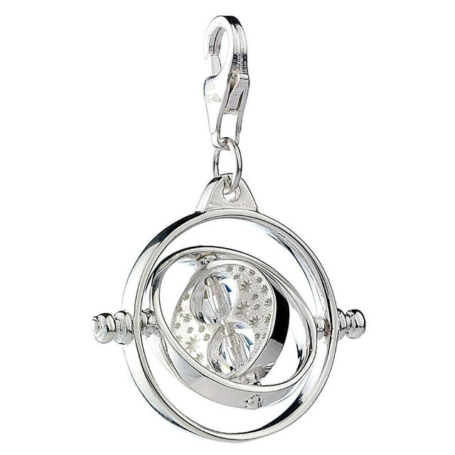 Colgante con clip en plata de ley con diseño de Harry Potter Time Turner