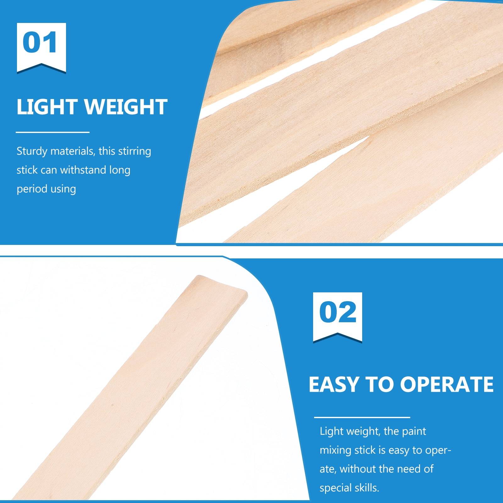 unbranded 30 Pcs Paint Stirring Tools Reusable Stirring Stick Stirring Rod 23.00X2.00X0.26CM