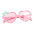 thumbnail image 1 of Los anteojos,Corazón de moda de mujer de gafas de sol marco,Marcos de corazón Protección estrecha de estilo retro,Sombrillas de exterior cara pequeña,Gafas anteojos Gafas de fiesta todo rosa, 1 of 9