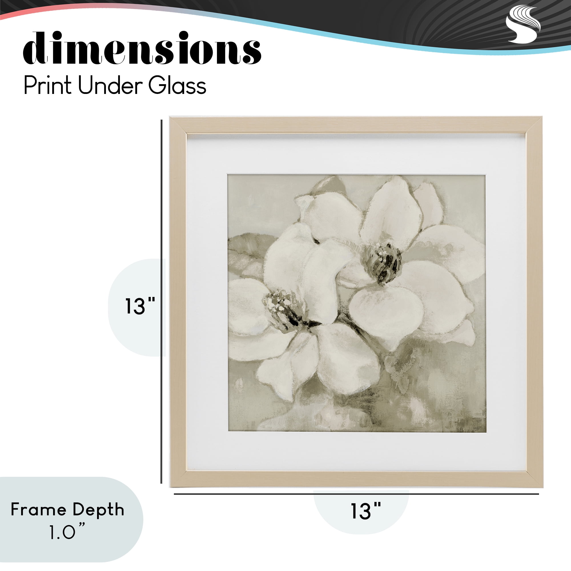 Stupell Industries Subtle Beige Magnolias Birch Framed Print Under Glass, design by Lanie Loreth