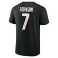 thumbnail image 3 of Men's Bijan Robinson Black Atlanta Falcons Icon Name & Number T-Shirt, 3 of 3