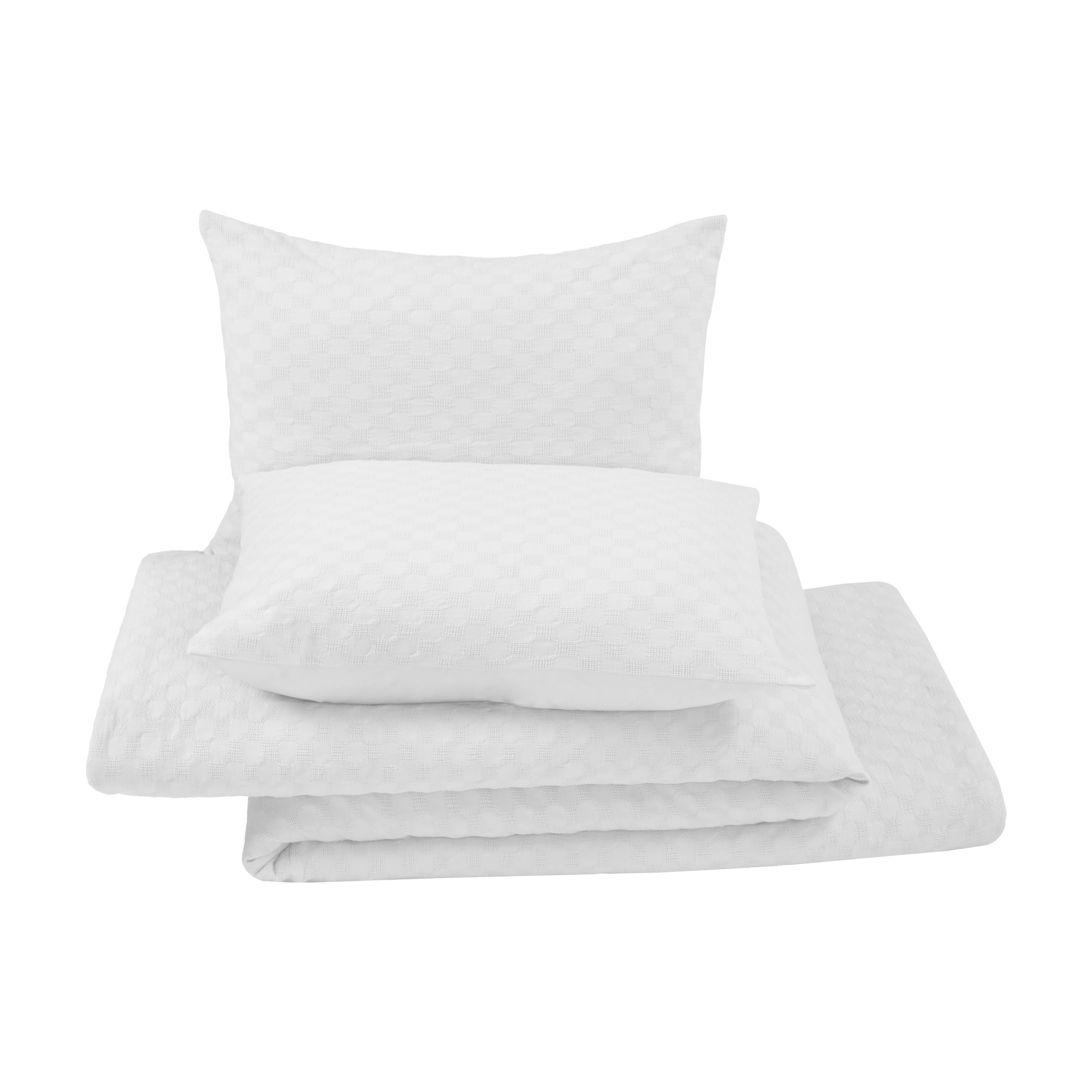 Better Homes & Gardens King Comforter Set, All-Season, 3-Piece, Arctic White Block Weave