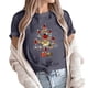 thumbnail image 4 of Camisas de Navidad Para Mujer Tops de Cuello Redondo Blusa Informal de Manga Corta Con Estampado de Moda Odeerbi  ODB195681, 4 of 6