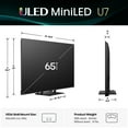 thumbnail image 2 of Hisense 65" Class U7 Series Mini-LED ULED 4K UHD Google Smart TV (65U75QG, 2025 Model) - QLED, Native 165Hz, Dolby Vision IQ, Dolby Atmos, Up to 3000 Nits, IMAX Enhanced, 2 of 26