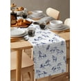 thumbnail image 3 of Running Horse Table Runner Retro Blue Minimalist Animal Sketch Tablerunners 18 x 72 Inch, Table Decorations Tabletop Scarf for Summer Gathering Holiday Farmhouse Kitchen Dining Decor, 3 of 6