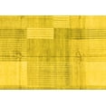 thumbnail image 1 of Ahgly Company Machine Washable Indoor Rectangle Checkered Yellow Modern Area Rugs, 4' x 6', 1 of 4