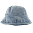 thumbnail image 3 of GOOHOCHY 1pc sombrero de cucharón sombrero de algodón retro denim gorra verano sombrero de sol al aire libre cabeza, 3 of 7