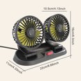 thumbnail image 4 of Riwesomey Ventilador de doble cabezal para salpicadero de coche, repuesto plegable, Mini Cable de verano ajustable, ventiladores de Kits de molduras para tableros de automóviles 24V, 4 of 6