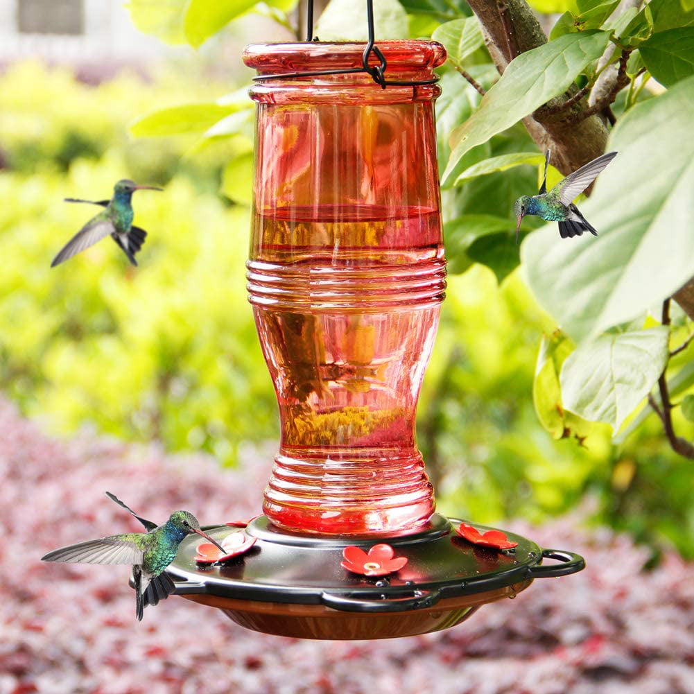 Hummingbird Feeders for Outdoors Bird Feeder Garden Tree Yard Glass Decorations 