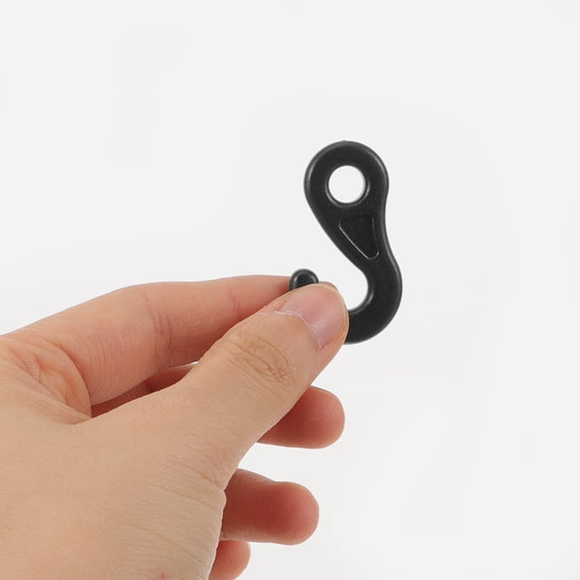 OULII 30Ud Gancho Para Tienda De Con Clip Resistente De Plástico Negro