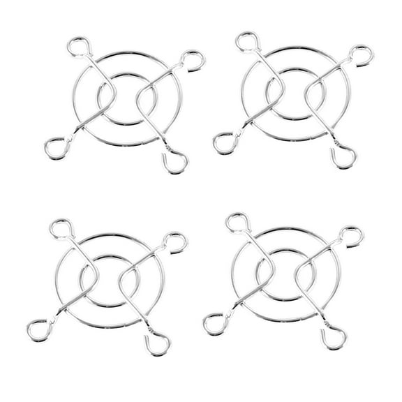 Unique Bargains 4pcs 40mm Dia Metal Wire Grill Finger  Fan Guard Protector for PC Computer
