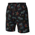 thumbnail image 4 of Logiee Hawaiian Style Print Mens Swim Trunks Quick Dry Board Shorts,Breathable Hawaii Beach Shorts Swimwear Bathing Suits-Small, 4 of 6