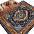thumbnail image 2 of 6'x9' Area Rugs, Blue Burnt Orange Boho Indoor Outdoor Area Rug for Living Room Bedroom, Antique Southwestern Tribal Washable Bathroom Rugs Kitchen Floor Carpet Mats Home Decor Aesthetic, 2 of 8