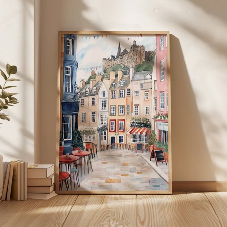 Edinburgh Art Poster, Scotland Art Poster, Victoria Street, Poster, Edinburgh Poster, Edinburgh Gift, Travel Gift, Housewarming Home Decor, 12x18 UNFRAMED