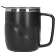 thumbnail image 1 of Taza de viaje aislada con tapa, perfecta para uso diario, elegante taza de café de acero inoxidable de 14 oz, color negro, 1 of 8