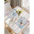thumbnail image 5 of Coastal Crab Placemats Set of 8, Nautical Beach Ocean Conch Coral Starfish Placemats for Dining Table, Place Mats for Kitchen Tabletop, Waterproof Wipeable Dining Table Mats Set, 5 of 9