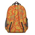 thumbnail image 3 of Paisley and Floral Red Pattern Cute School Backpack Bag with Padded Back and Adjustable Shoulder Straps 16.9 X 12.6 X 5.9 Inches, 3 of 5