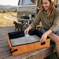 thumbnail image 5 of Portable Foldable Cat Litter Box, Lightweight Travel Outdoor Toilet, Car Camping Sand Pan for Kittens, Orange, M, 5 of 5