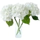 thumbnail image 2 of XmhyTop 3 piezas de flores de hortensia artificiales de 21 pulgadas, grandes, naturales, realistas, de tacto real (rosa), 2 of 5