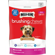 Milk-Bone Brushing Chews Daily Dental Dog Treats, Mini, 7.1 oz., 18 Bones Per Bag
