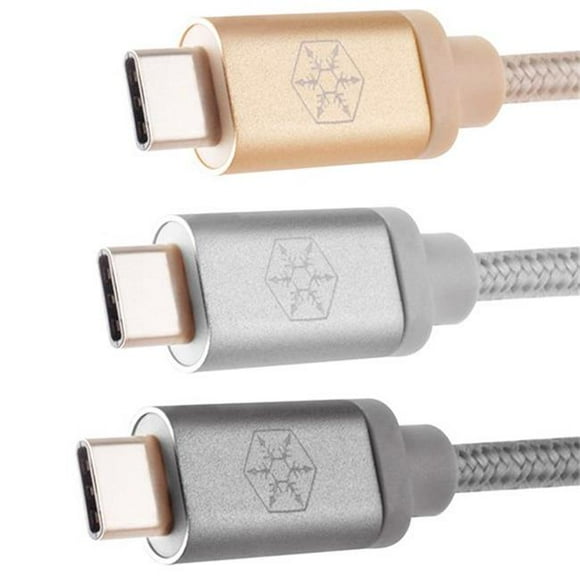 SilverStone Technologies CPU04S-1000 Câble Réversible USB-A vers USB Type-C 1 m, Argent