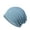 Blue, variant on Unisex Men Women Cotton Solid Plaid Stretch Beanie Hat Elastic Baggy Slouchy Cap
