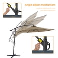 thumbnail image 6 of Sonerlic 10ft Offset Hanging Outdoor Cantilever Patio Umbrella for Garden,Yard and Poolside, Taupe, 6 of 7