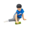 thumbnail image 2 of Figura de niño sentado a escala 1/64, figura pintada en miniatura, coleccionable, accesorio fotográfico DIY camisa azul, 2 of 9
