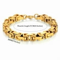 thumbnail image 6 of Hip Hop Byzantine Box Chain Set Solid 14K Yellow Gold Jewelry Sets For Men/Women Hot Sale RU Necklace & Bracelet, 6 of 6
