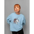 thumbnail image 2 of Unicorn Skull Neighing Sweatshirt Women -Smartprints Designs, Female XX-Large, 2 of 4