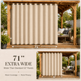 thumbnail image 2 of Lapalife Outdoor Curtains for Patio Waterproof 71 x 84 in Windproof Grommet & Back Tab Thermal Insulated Keep Privacy for Yard Porch, 1 Panel, 2 of 8