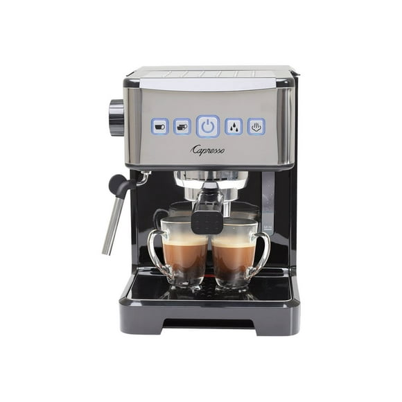 Capresso 124.01 Ultima PRO - Coffee machine with cappuccinatore - 15 bar - polished stainless steel/black