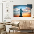 thumbnail image 5 of Elephant Stock Lady Liberty Monument Wall Art - Horizontal Canvas Wall Art - Living Room Wall Decor - Places Canvas - Blue And Orange Decor - 39" x 26", 5 of 8