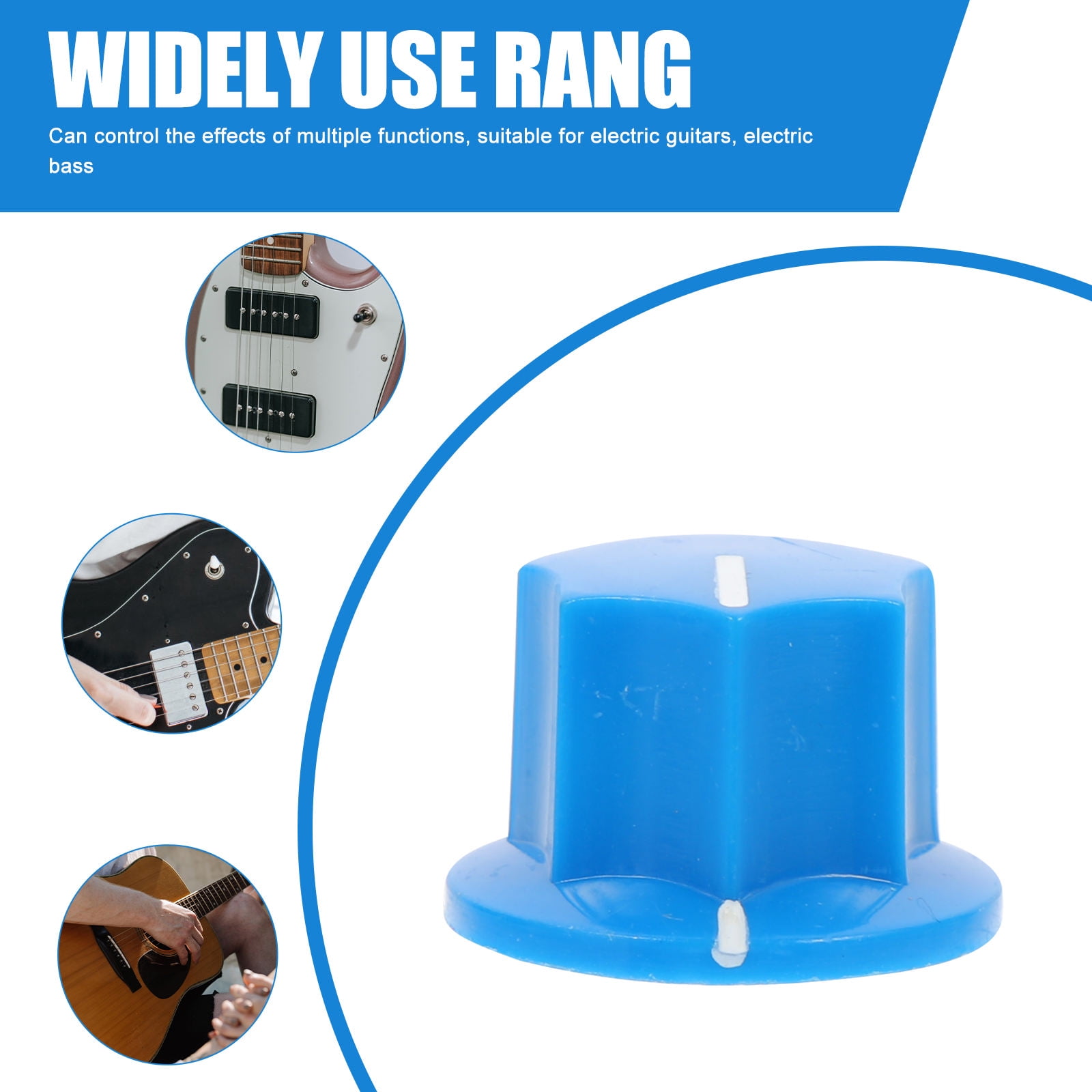 UPOUART Rotary Knob Decorative Knobs Plastic Blue for DIY Projects 1 Set 10 Knobs with Screwdriver