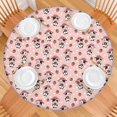 thumbnail image 2 of Pink Cow Strawberry Hat Pattern Round Fitted Tablecloth with Elastic Edge,Dining Table Cover Waterproof,Outdoor Round Tablecloth for Camping,Dining,Indoor and Outdoor, 2 of 7
