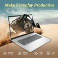 thumbnail image 2 of HP 17.3" IPS FHD Business Laptop, Intel Core i3-N305 Processor, 32GB RAM, 1TB SSD, Intel UHD Graphics, Fingerprint Reader, HD Camera, Wi-Fi 6, Windows 11 Pro, Natural Silver, 32GB Hotface USB Card, 2 of 9