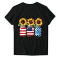 thumbnail image 2 of Cavosen Patriotic Tops for Women Petite 4th of July Short Sleeve Round Neck Shirts American Flag Print Shirts Lady XL Red White and Blue Casual Tops Funny Patriotic Tunic Tees 2025 Patriotic Blouses, 2 of 3