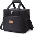 thumbnail image 1 of Large Lunch Bag Insulated Lunch Box Soft Cooler Cooling Tote for Adult Men Women, Black, 1 of 5