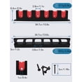 thumbnail image 3 of HEJULIK Vertical Fishing Rod Holder – Wall Mounted Fishing Rod Rack, Store 6 Rods or Fishing Rod Combos in 13.6 Inches, Great Fishing Pole Holder for Garage，Vertical 6-Rod Rack, 1 Pair(Red）, 3 of 9