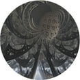 thumbnail image 1 of Ahgly Company Machine Washable Indoor Round Transitional Midnight Gray Area Rugs, 6' Round, 1 of 7