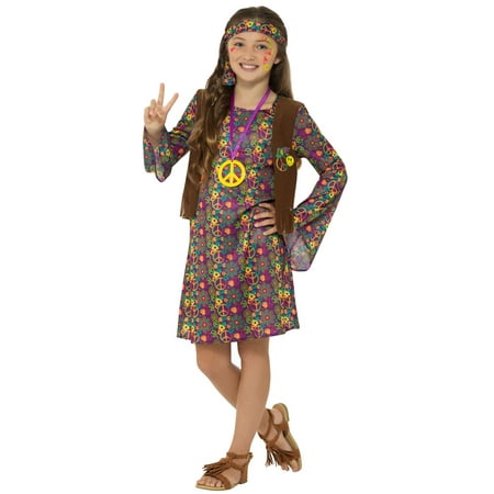Hippie Girl Child Costume - Medium