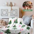 thumbnail image 4 of Christmas Tree Pink Bows Flannel Blanket Soft Warm Cute Christmas Throw Blanket Cozy Coquette Gift for Women Girls Sofa Couch Travel Bed Home Decoration, 4 of 6