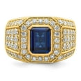 thumbnail image 4 of Pompeii 4 1/2Ct TW Men's Created Sapphire & Lab Grown Diamond Ring in 10k Yellow Gold, 4 of 4
