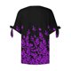 thumbnail image 5 of Fiudx Tops para Mujer Blusa de Manga Corta de Verano con Cuello En V para Mujer, Sexy, Informal, con Estampado Regular, 5 of 5