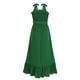 thumbnail image 5 of ALSLIAO Vestidos de dama de honor para mujer, tirantes finos, volantes, vestido de cóctel dividido, verde XL, 5 of 8
