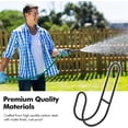 thumbnail image 3 of NOGIS Hose Holder Wall Mount, Water Hose Holder for Outside, Metal Hose Hanger Holds Up to 100Ft, Hose Hook for Garden Hose, Expandable, Hose Reel, Water Hose (Black), 3 of 7
