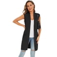 thumbnail image 4 of Cizayoi Women's Long Knit Sleeveless Pockets Cardigan Vest, 4 of 6